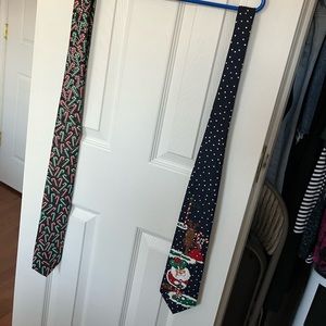 Men’s Christmas Holiday Print Tie Bundle